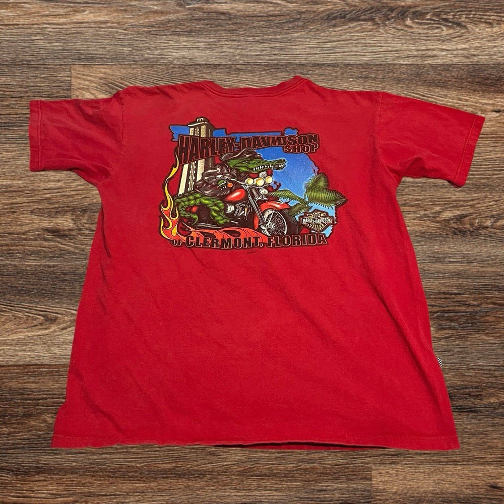 Y2K Harley Davidson Florida Alligator T Shirt 2002 XL - Picture 2 of 6